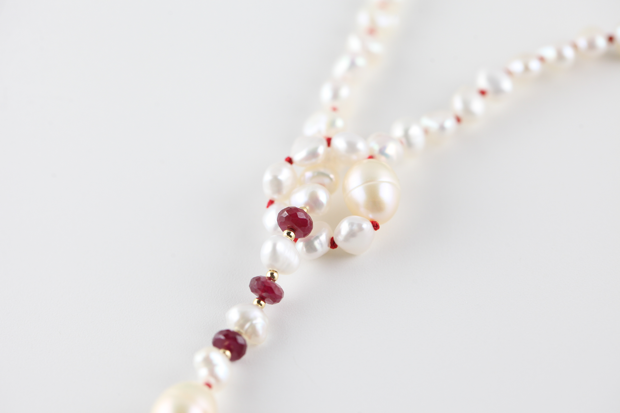 【受注】ALL KNOT RUBY_LARIAT