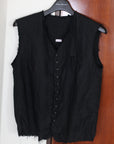 mayumi murasawa shirt_黒リネン_ベスト