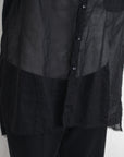 mayumi murasawa shirt_黒オーガンジー_スタンドシャツ