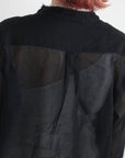 mayumi murasawa shirt_黒オーガンジー_スタンドシャツ