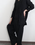 mayumi murasawa shirt_黒コットン_Vシャツ