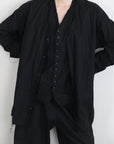 mayumi murasawa shirt_黒コットン_Vシャツ