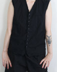 mayumi murasawa shirt_黒コットン_ベスト