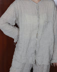 mayumi murasawa shirt_ベージュチェック_シャツ