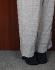 mayumi murasawa shirt_ベージュチェック_パンツ