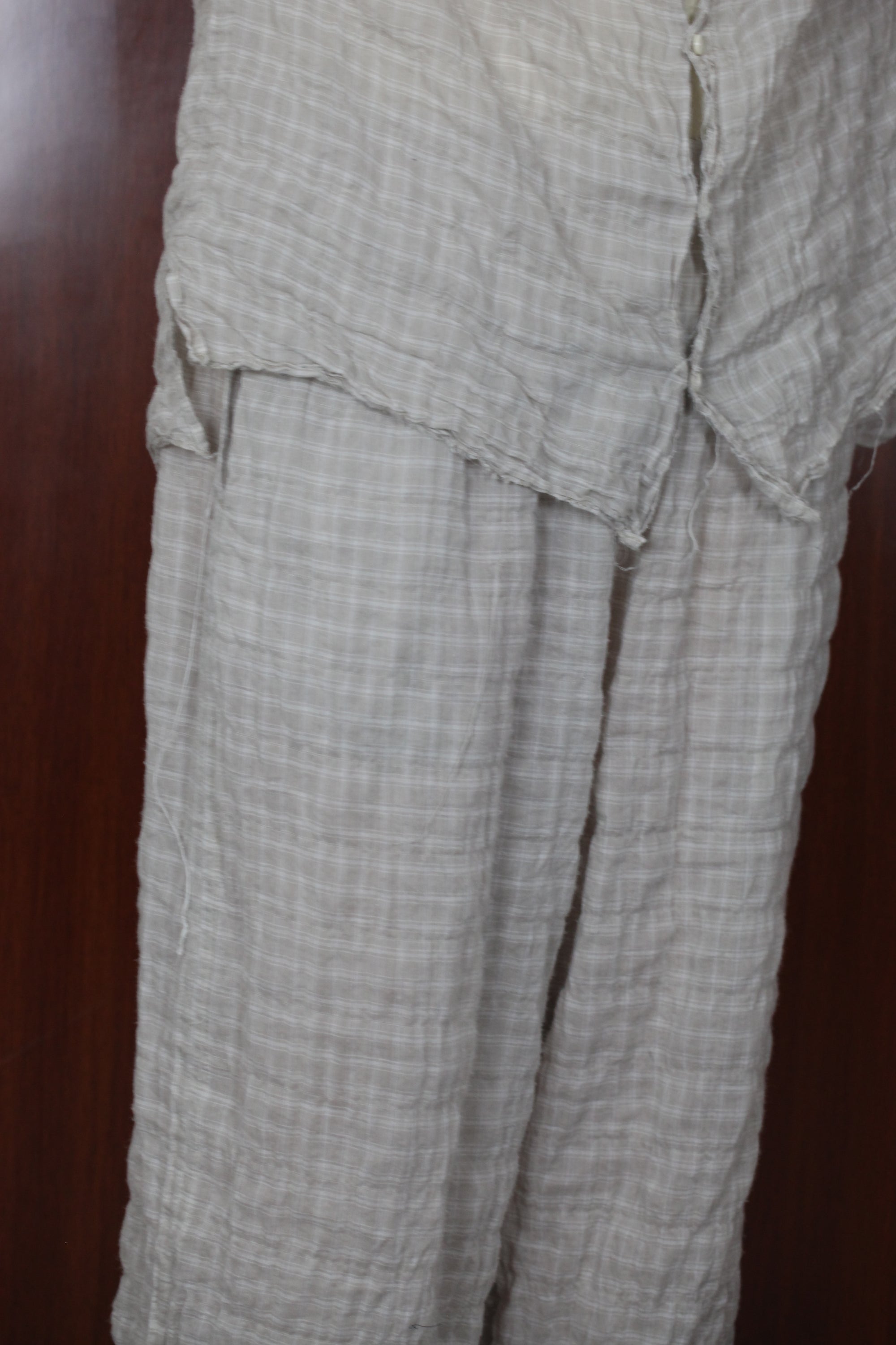 mayumi murasawa shirt_ベージュチェック_シャツ