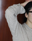 mayumi murasawa shirt_ベージュチェック_シャツ