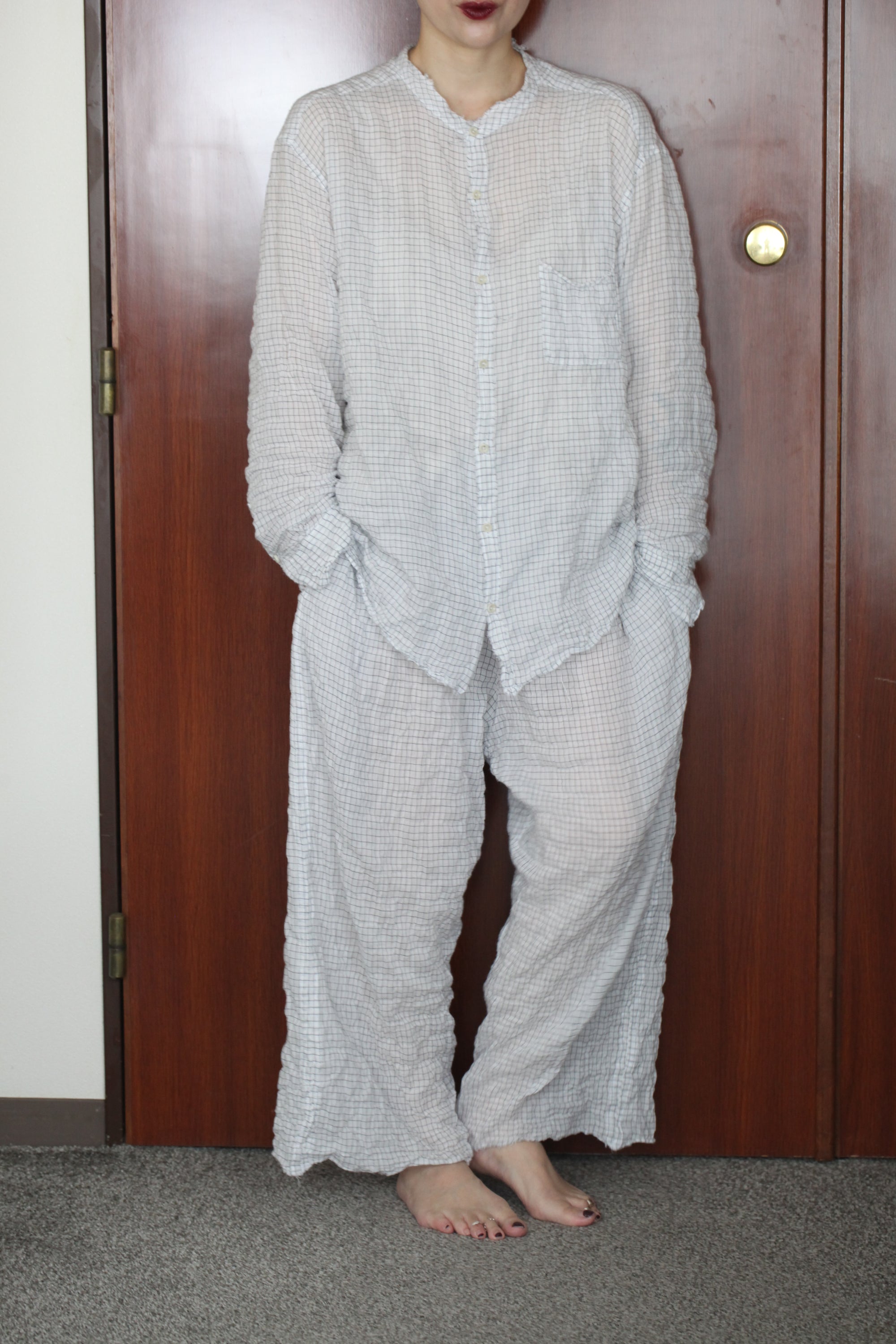 mayumi murasawa shirt_白黒チェック_シャツ