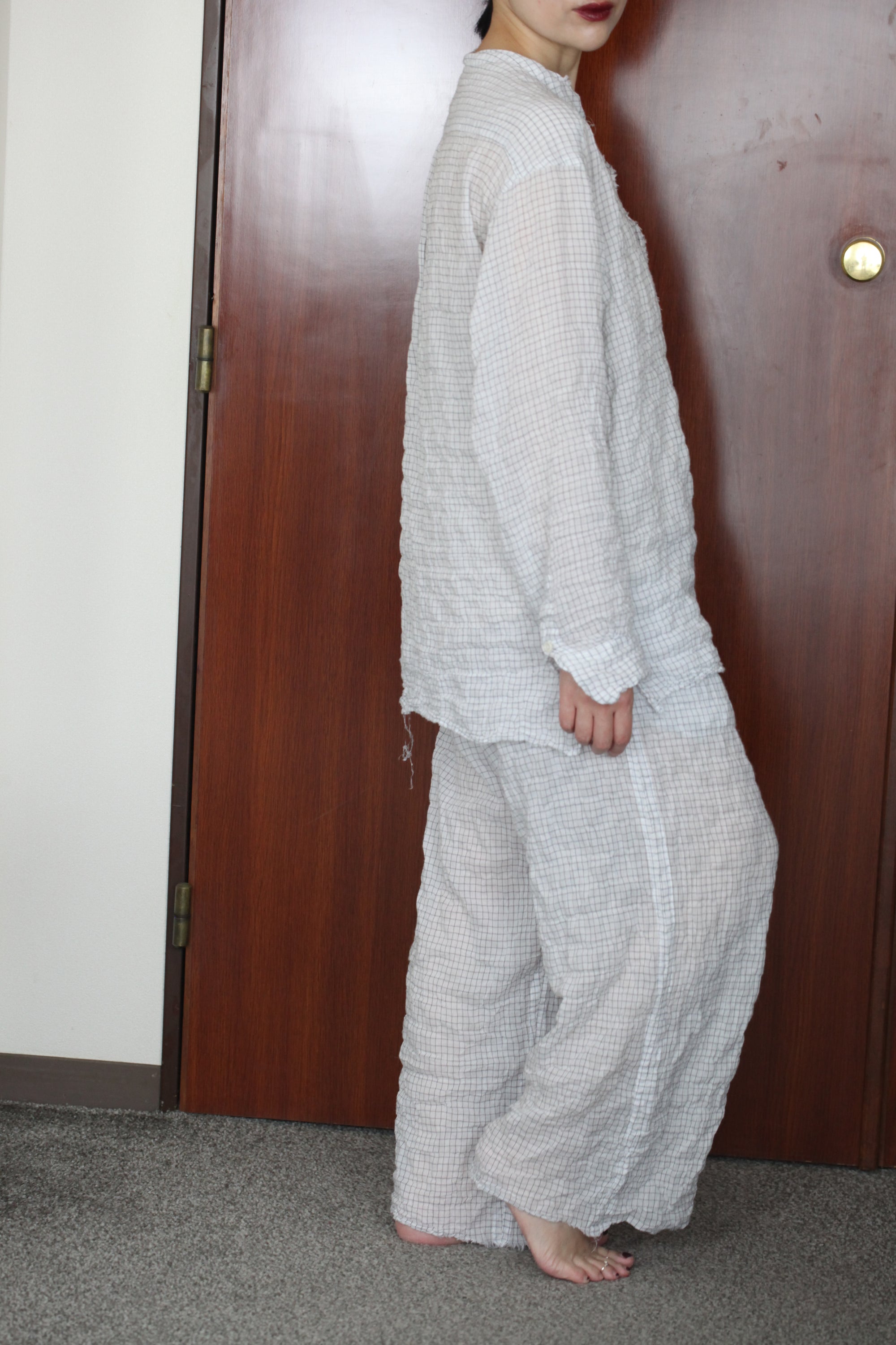 mayumi murasawa shirt_白黒チェック_シャツ