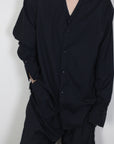 mayumi murasawa shirt_ウールネイビー _Vシャツ