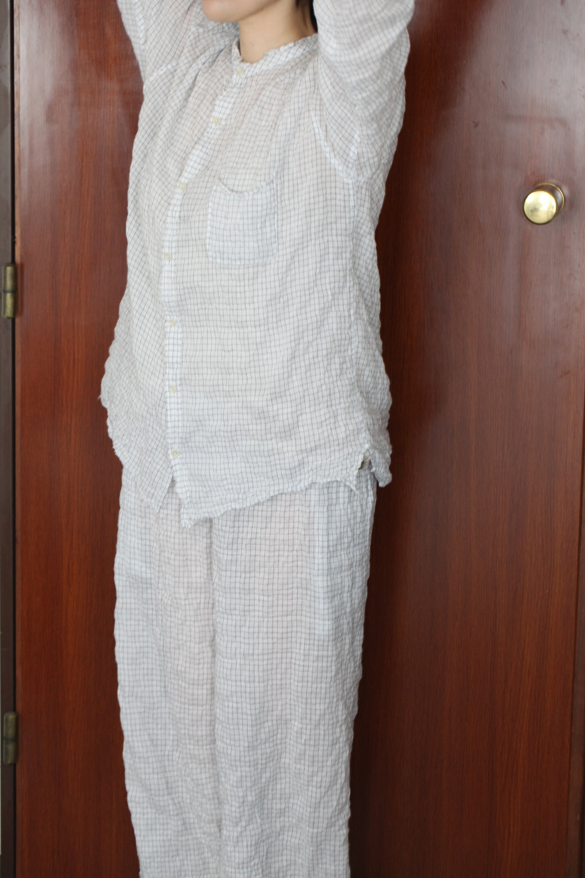 mayumi murasawa shirt_白黒チェック_シャツ