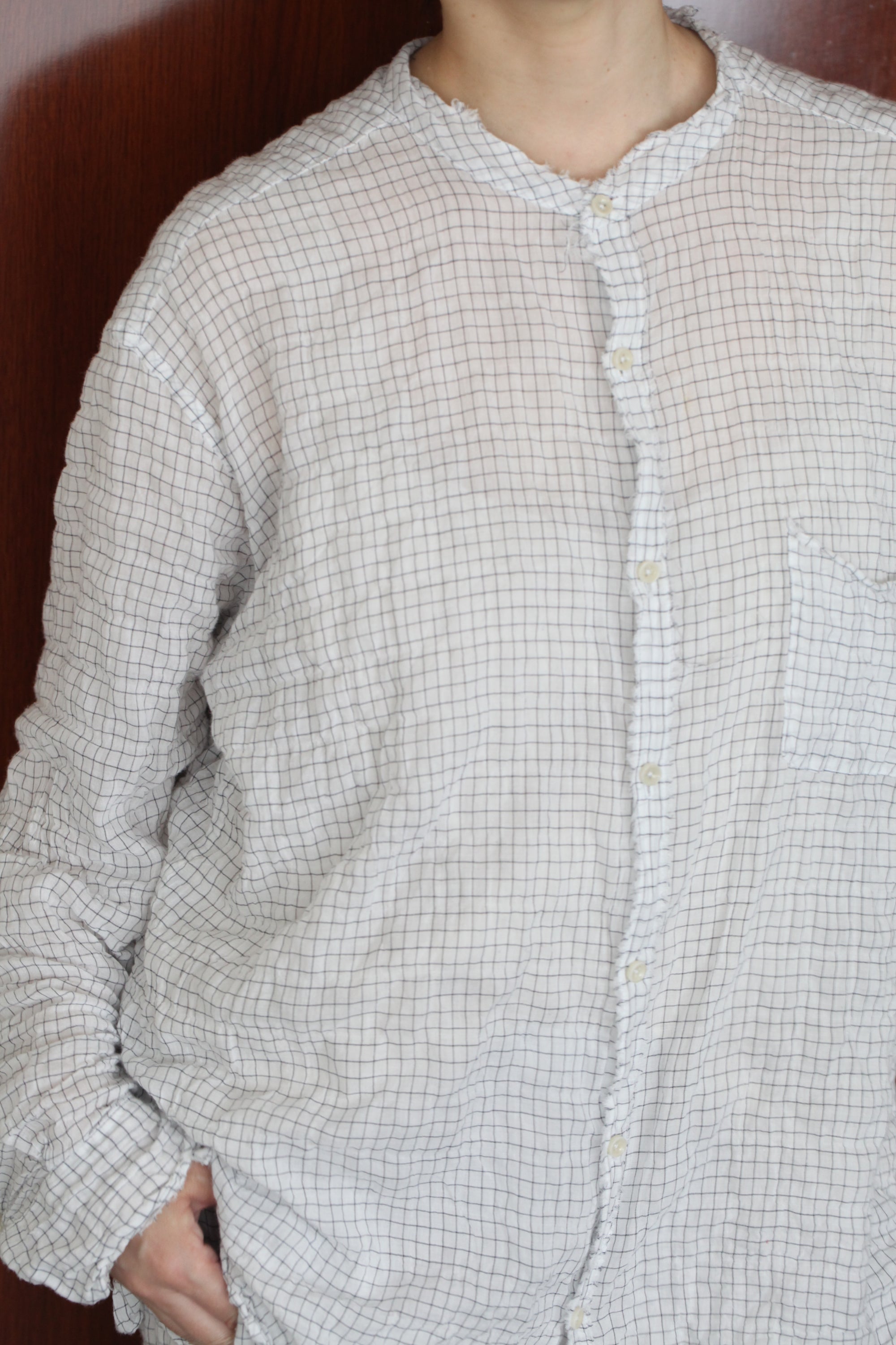 mayumi murasawa shirt_白黒チェック_シャツ