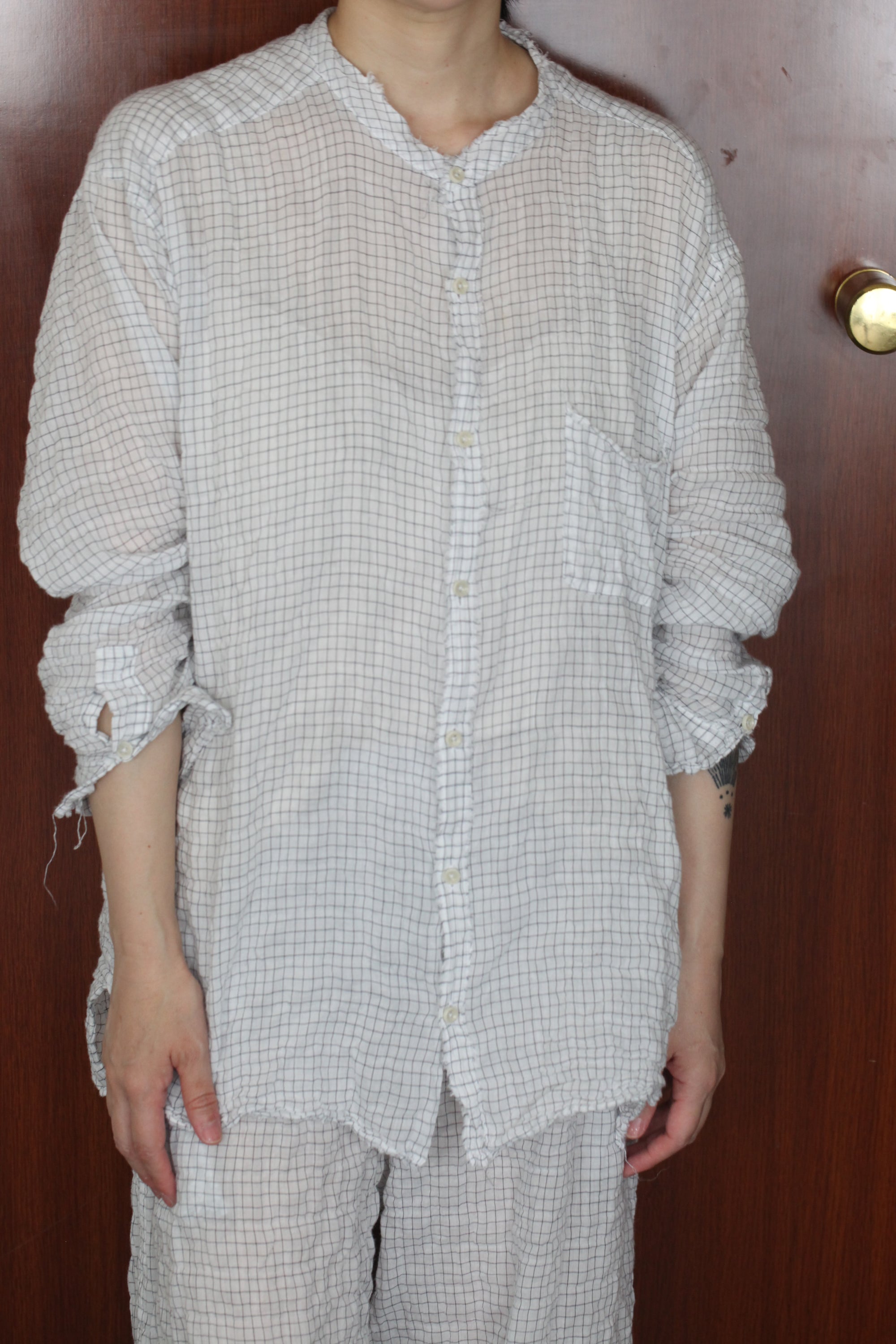 mayumi murasawa shirt_白黒チェック_シャツ