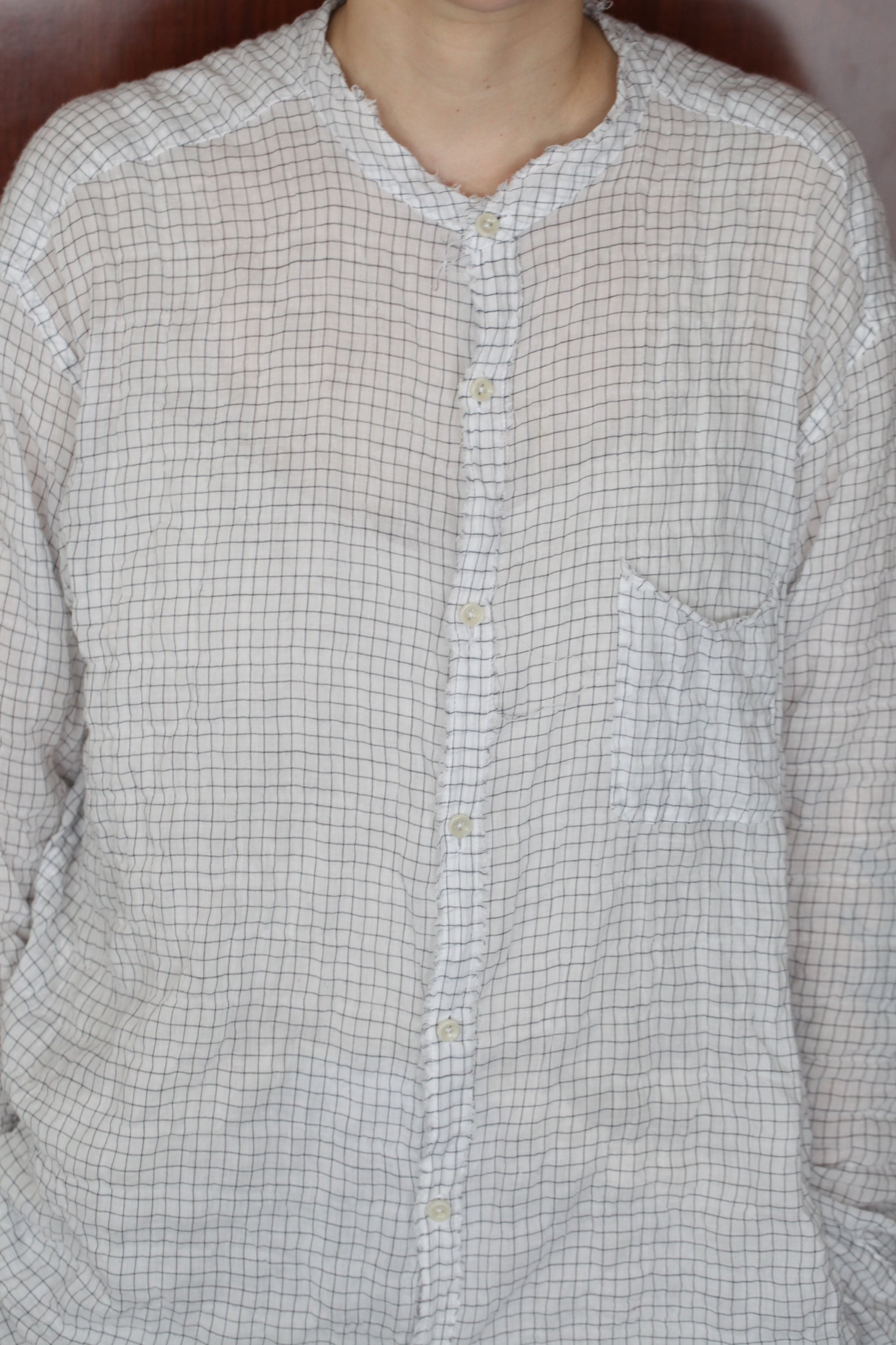 mayumi murasawa shirt_白黒チェック_シャツ