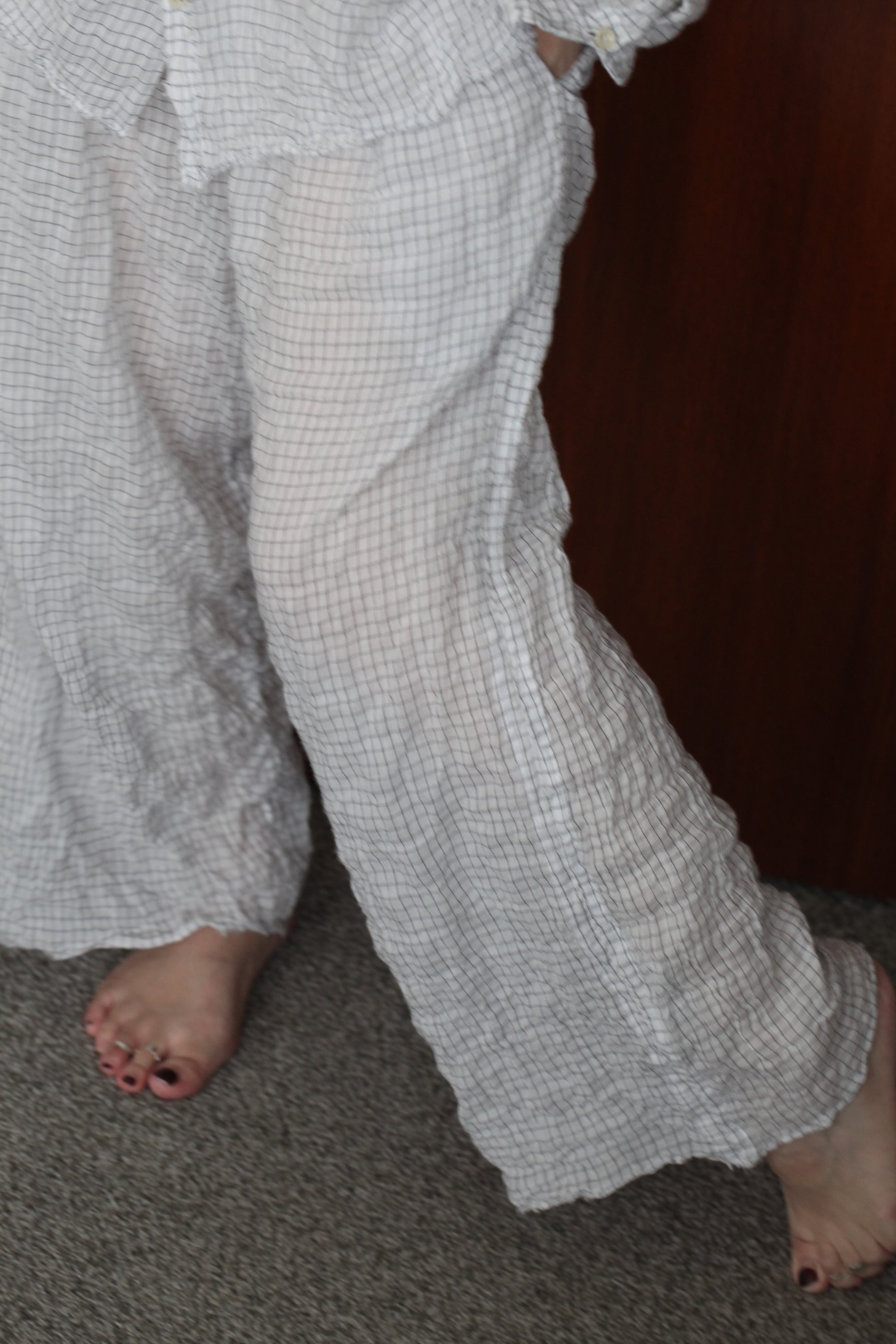 mayumi murasawa shirt_白黒チェック_パンツ