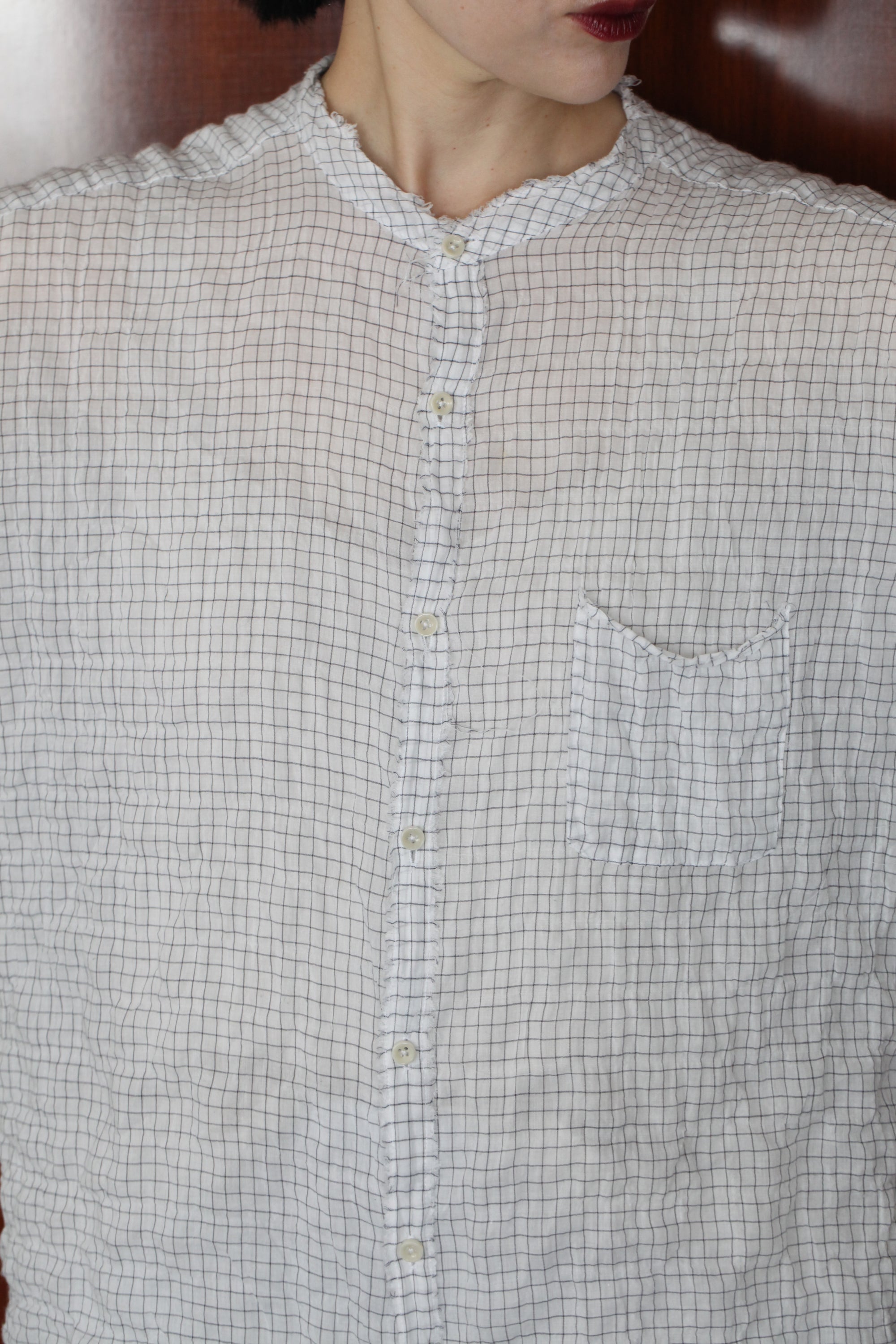 mayumi murasawa shirt_白黒チェック_シャツ