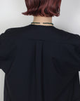 mayumi murasawa shirt_ウールネイビー _Vシャツ