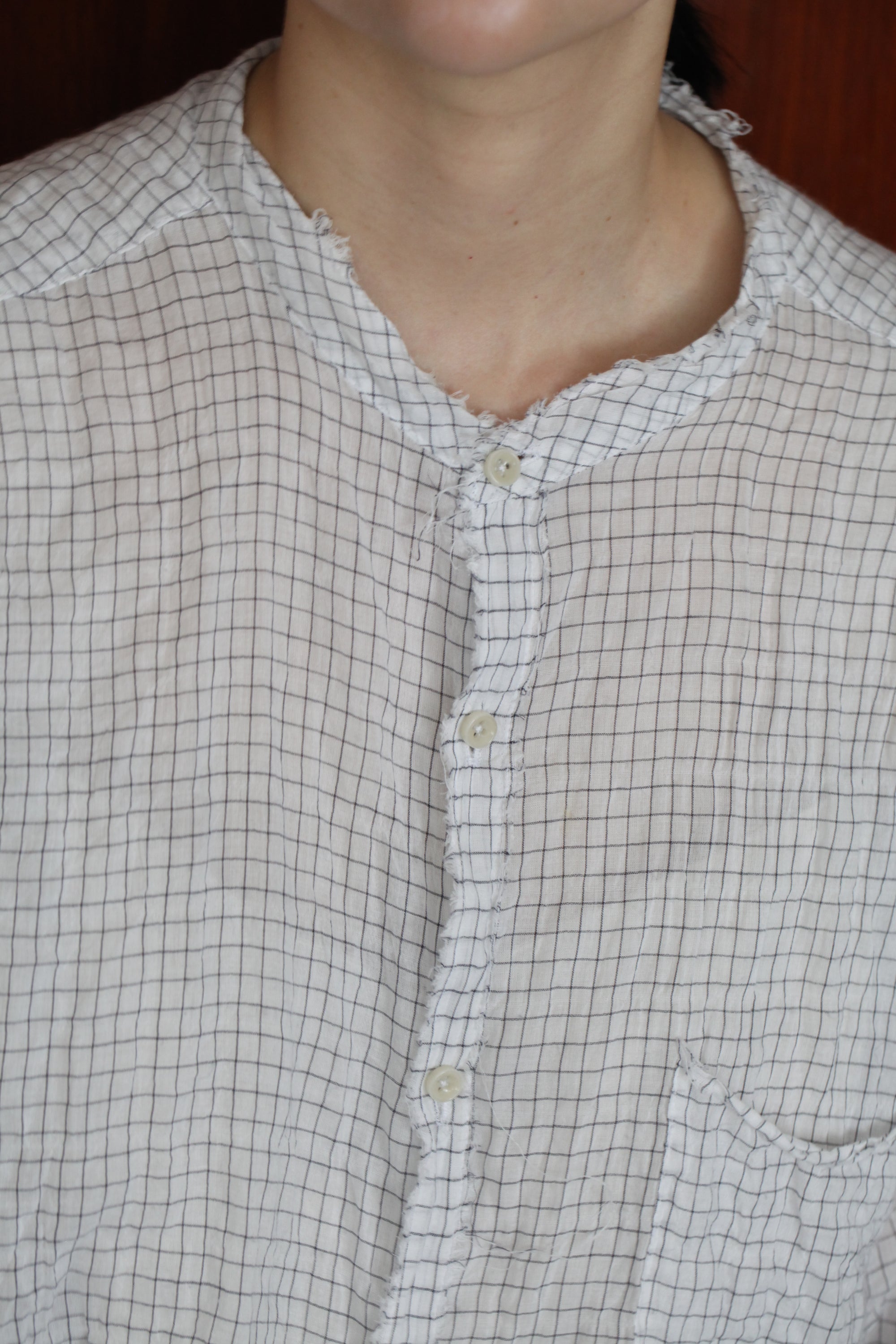 mayumi murasawa shirt_白黒チェック_シャツ