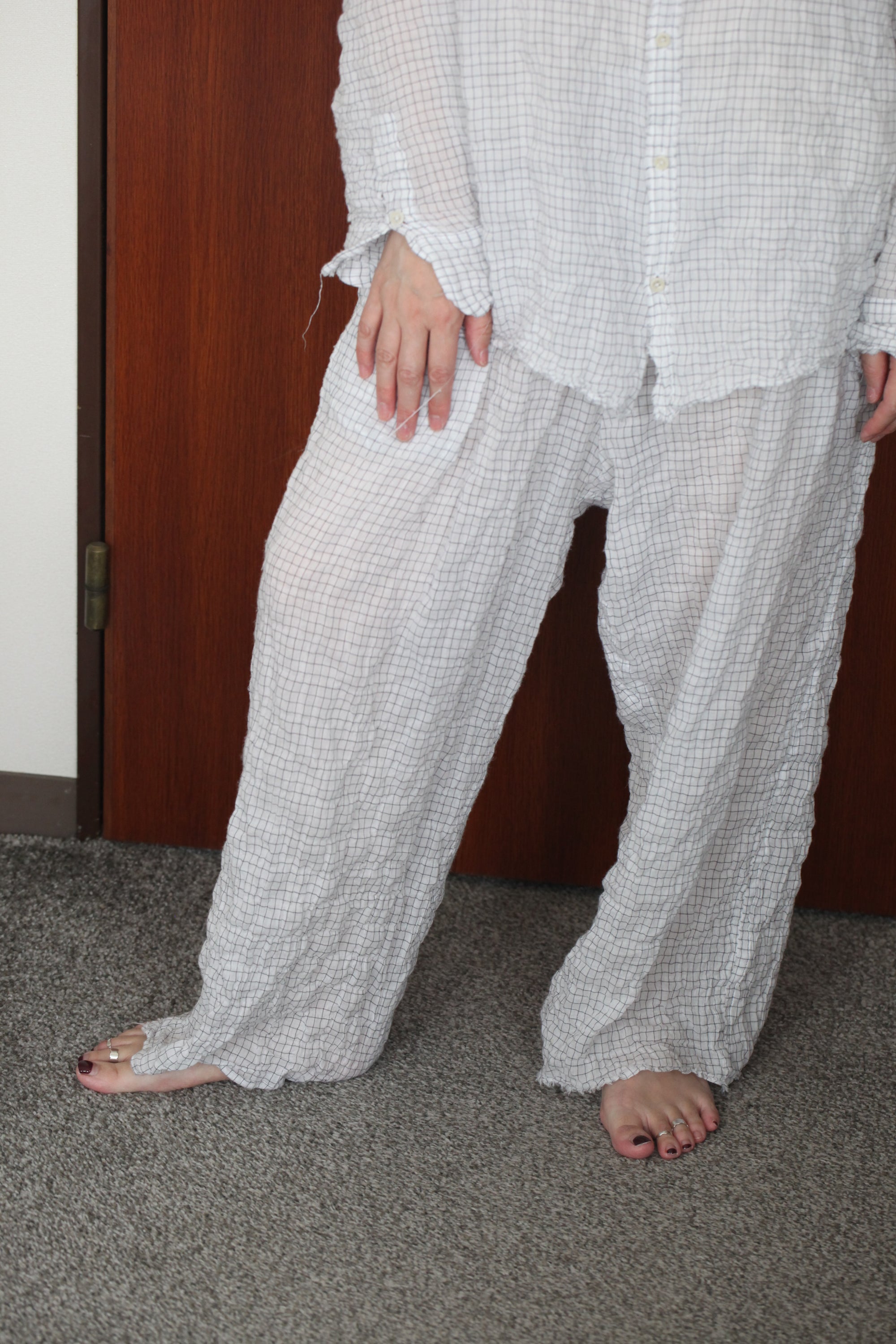 mayumi murasawa shirt_白黒チェック_パンツ