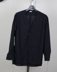 mayumi murasawa shirt_ウールネイビー _Vシャツ