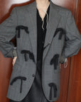 4_グレーリボンリボンジャケット_ウールピン付き