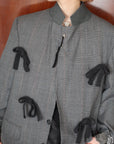 4_グレーリボンリボンジャケット_ウールピン付き