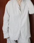 mayumi murasawa shirt_リネン和紙_Vシャツ