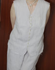 mayumi murasawa shirt_リネン和紙_ベスト