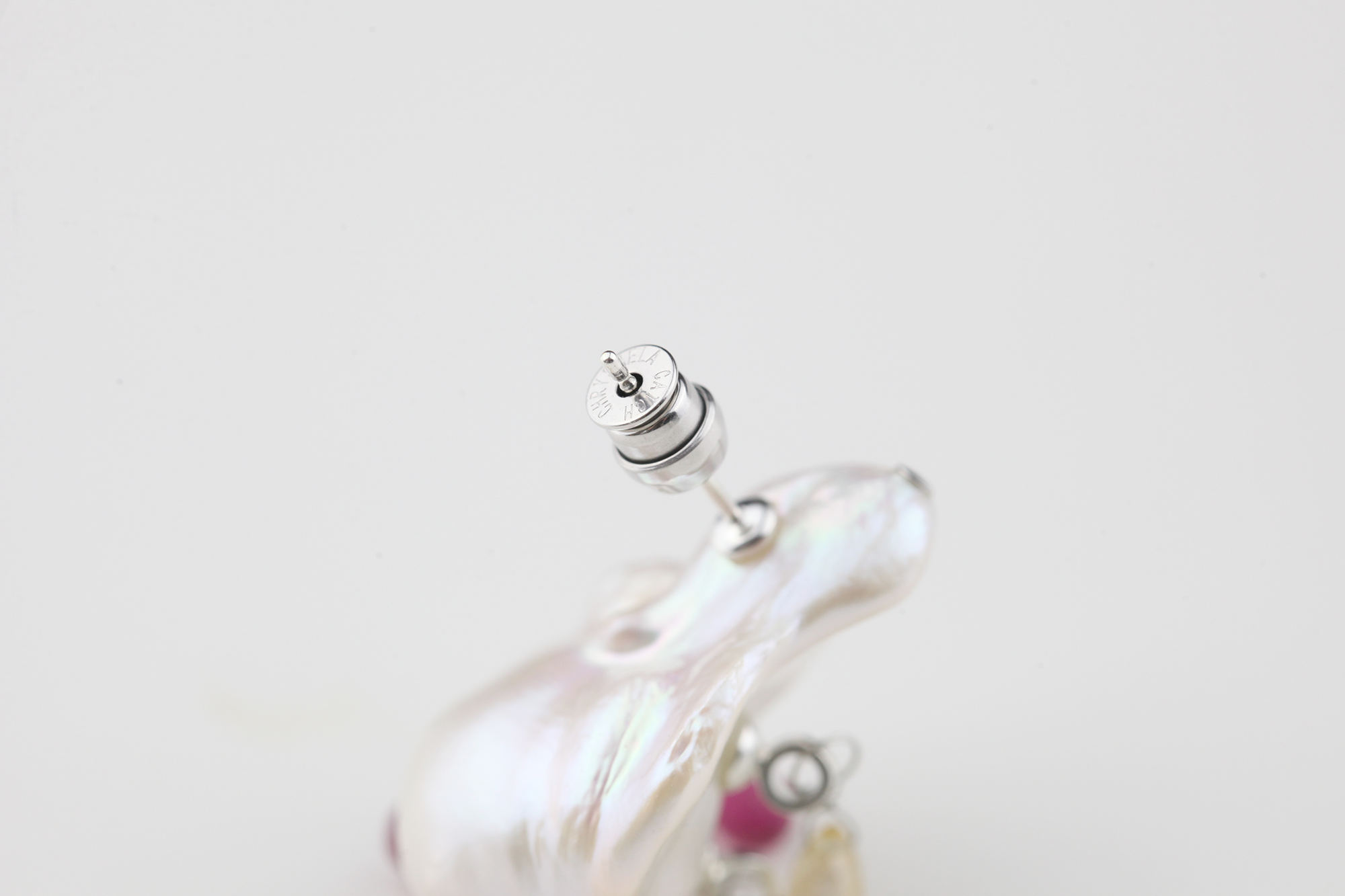 【受注】ビッグバロックサファイア_ピアス