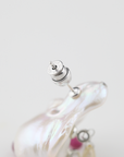 【受注】ビッグバロックサファイア_ピアス