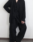 mayumi murasawa shirt_黒コットン_Vシャツ