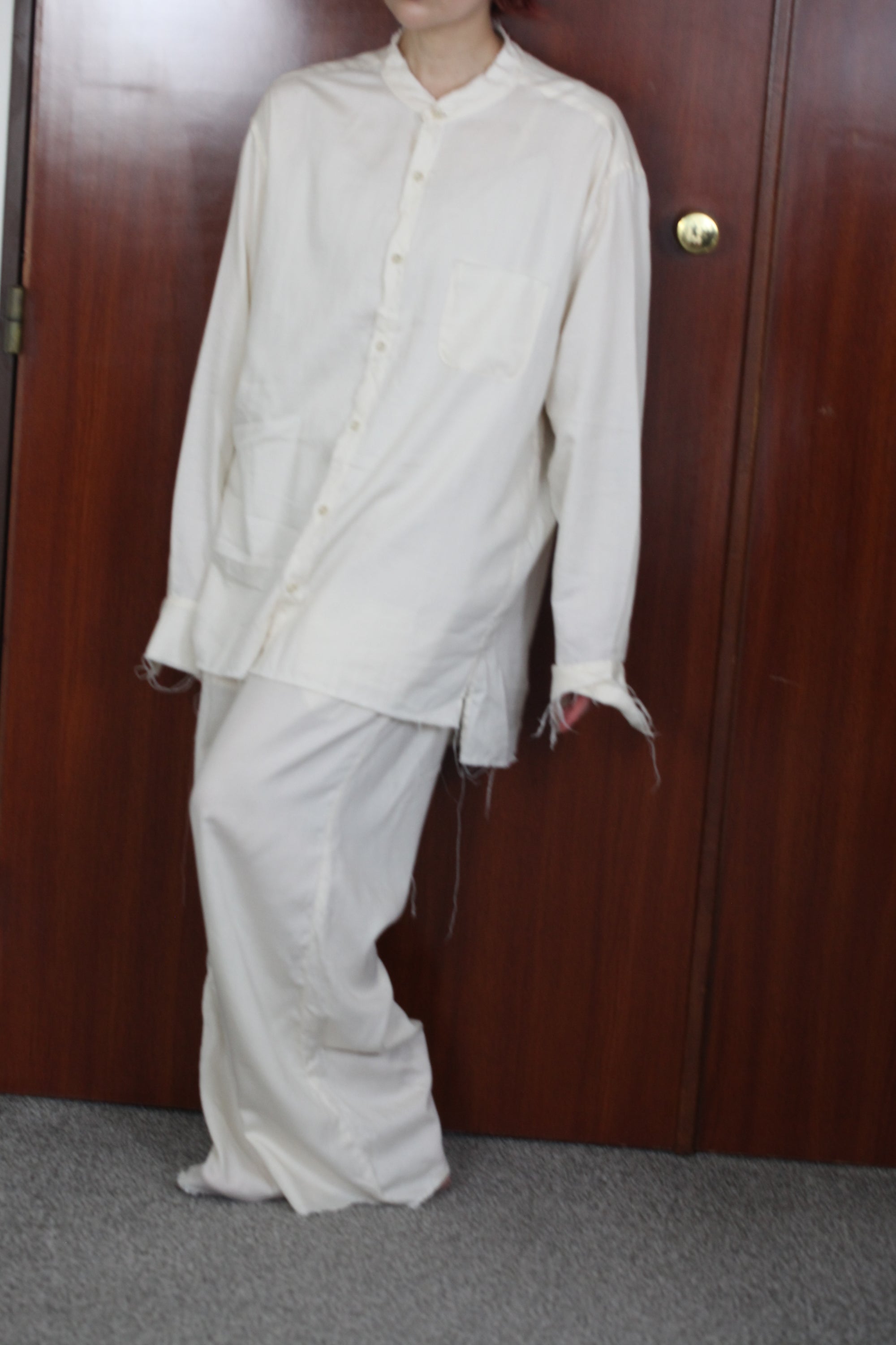 mayumi murasawa shirt_オーガニックコットン_スタンドシャツ