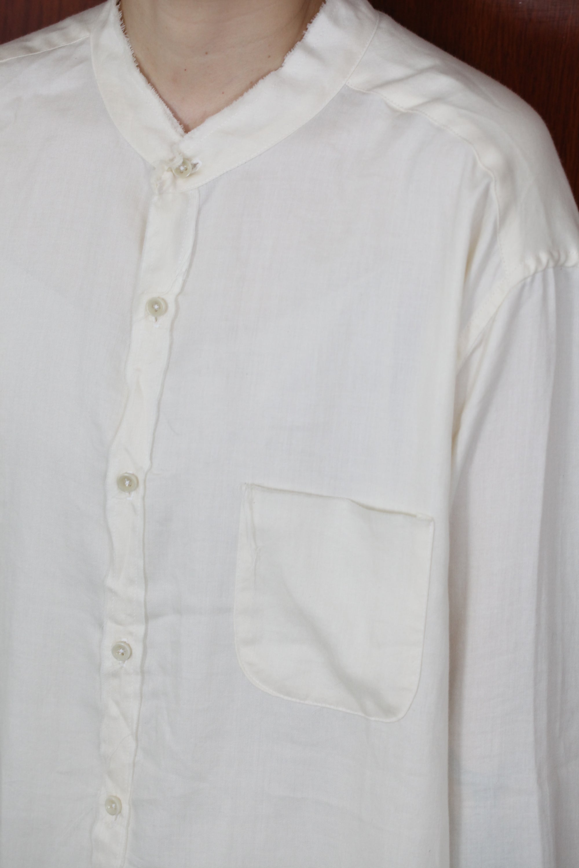 mayumi murasawa shirt_オーガニックコットン_スタンドシャツ