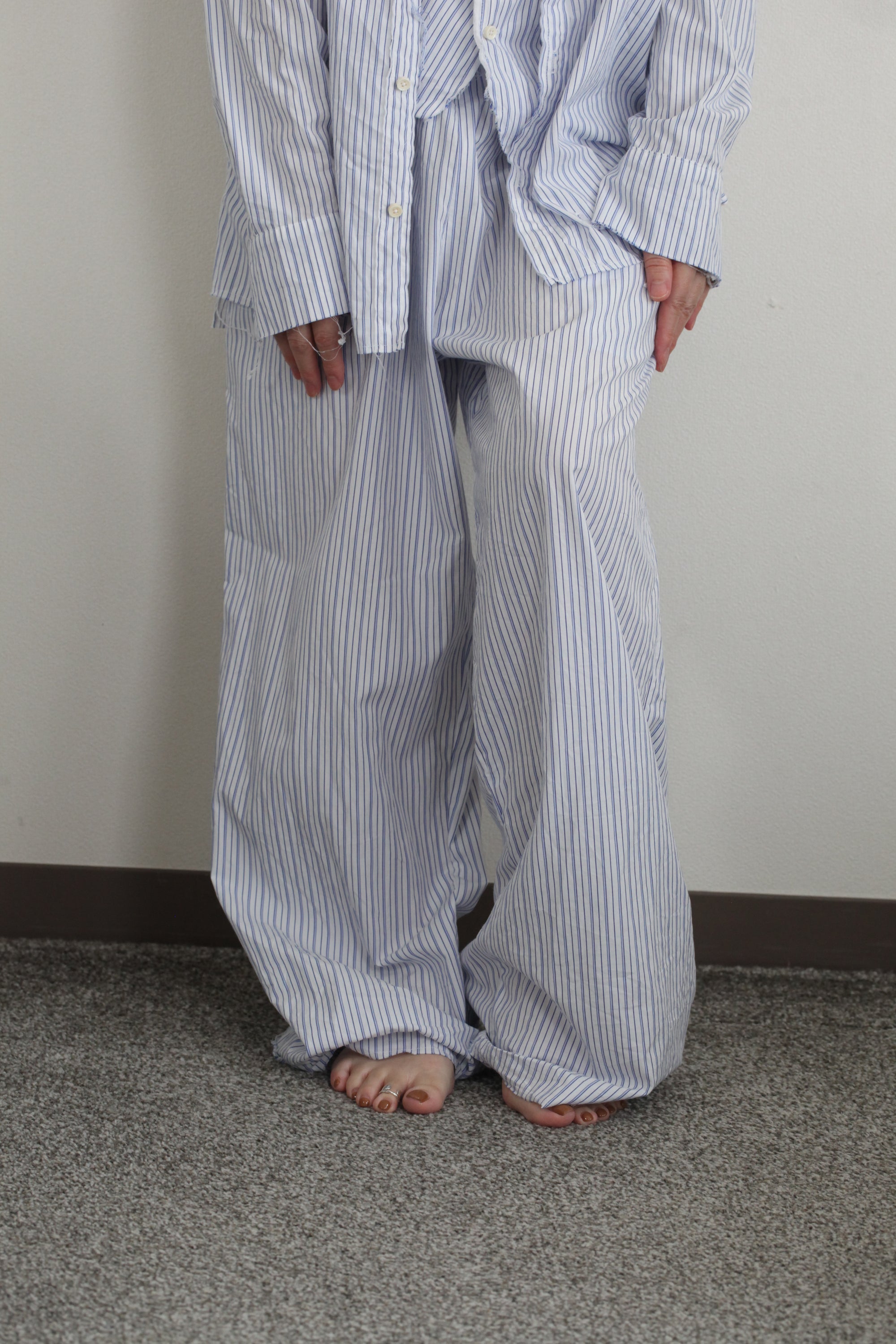 mayumi murasawa shirt_ブルーストライプ_パンツ