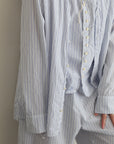 mayumi murasawa shirt_ブルーストライプ_Vシャツ