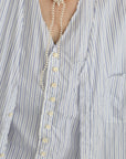 mayumi murasawa shirt_ブルーストライプ_Vシャツ