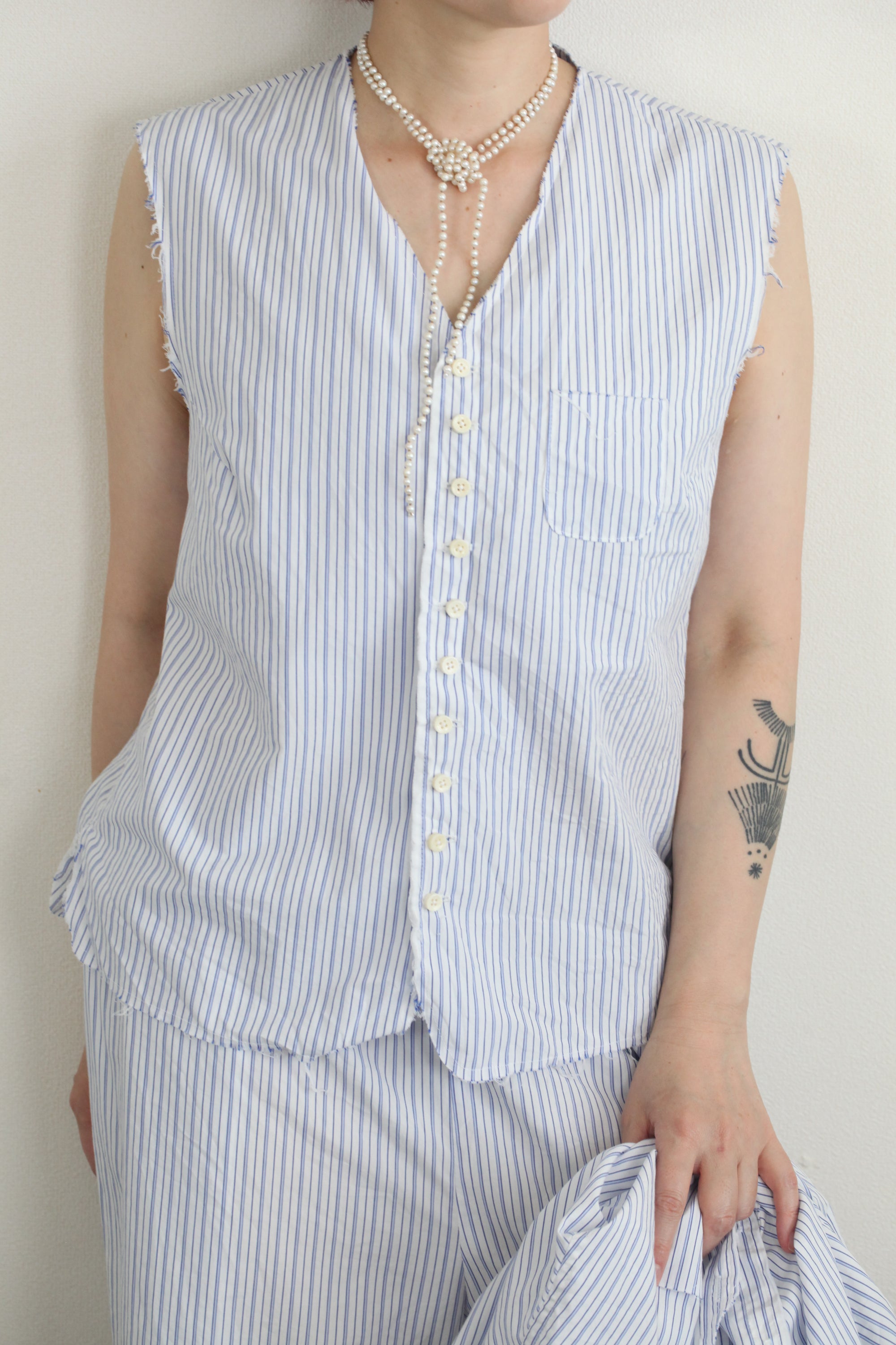 mayumi murasawa shirt_ブルーストライプ_ベスト