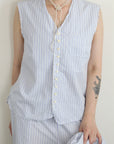 mayumi murasawa shirt_ブルーストライプ_ベスト