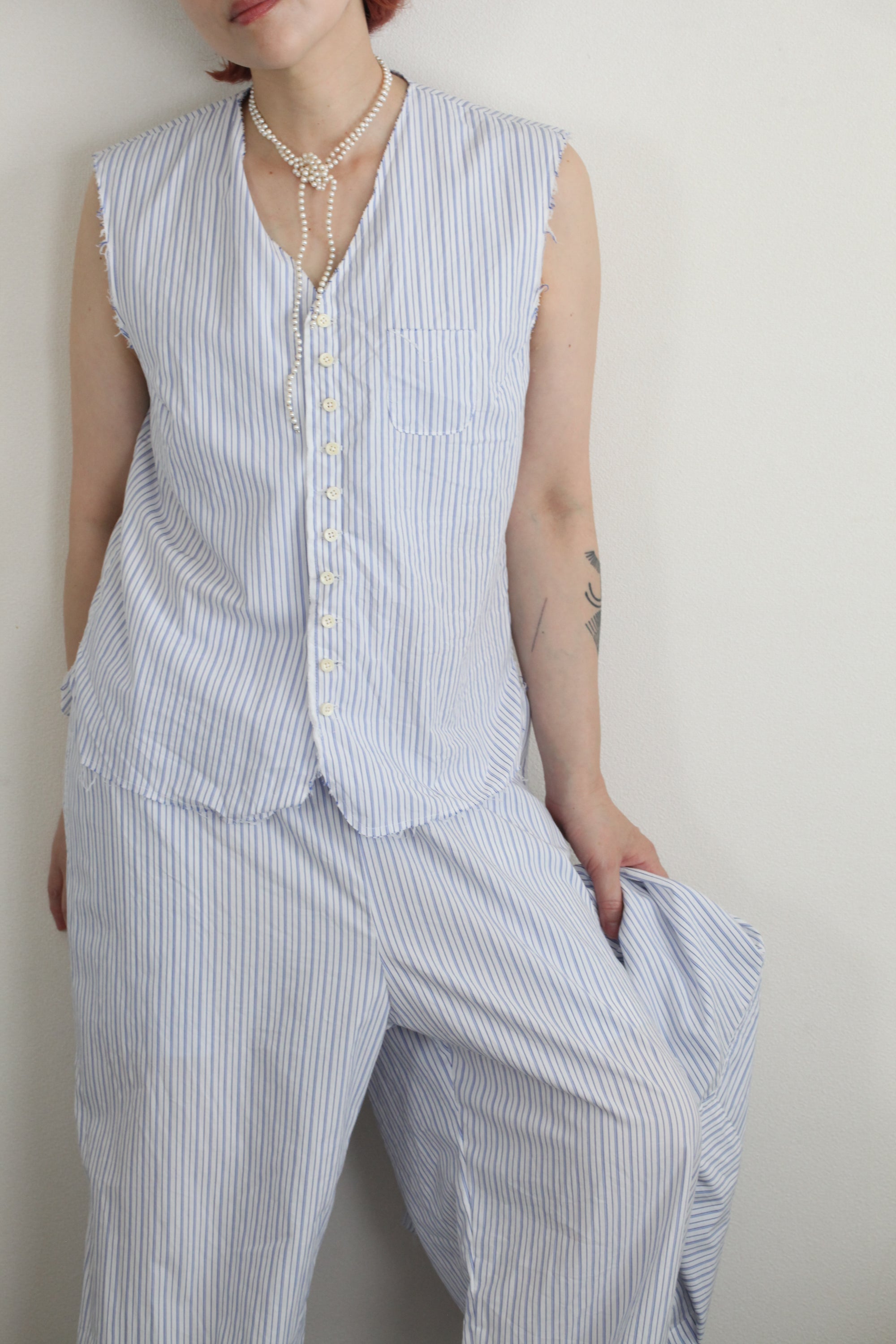mayumi murasawa shirt_ブルーストライプ_ベスト