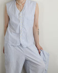 mayumi murasawa shirt_ブルーストライプ_ベスト