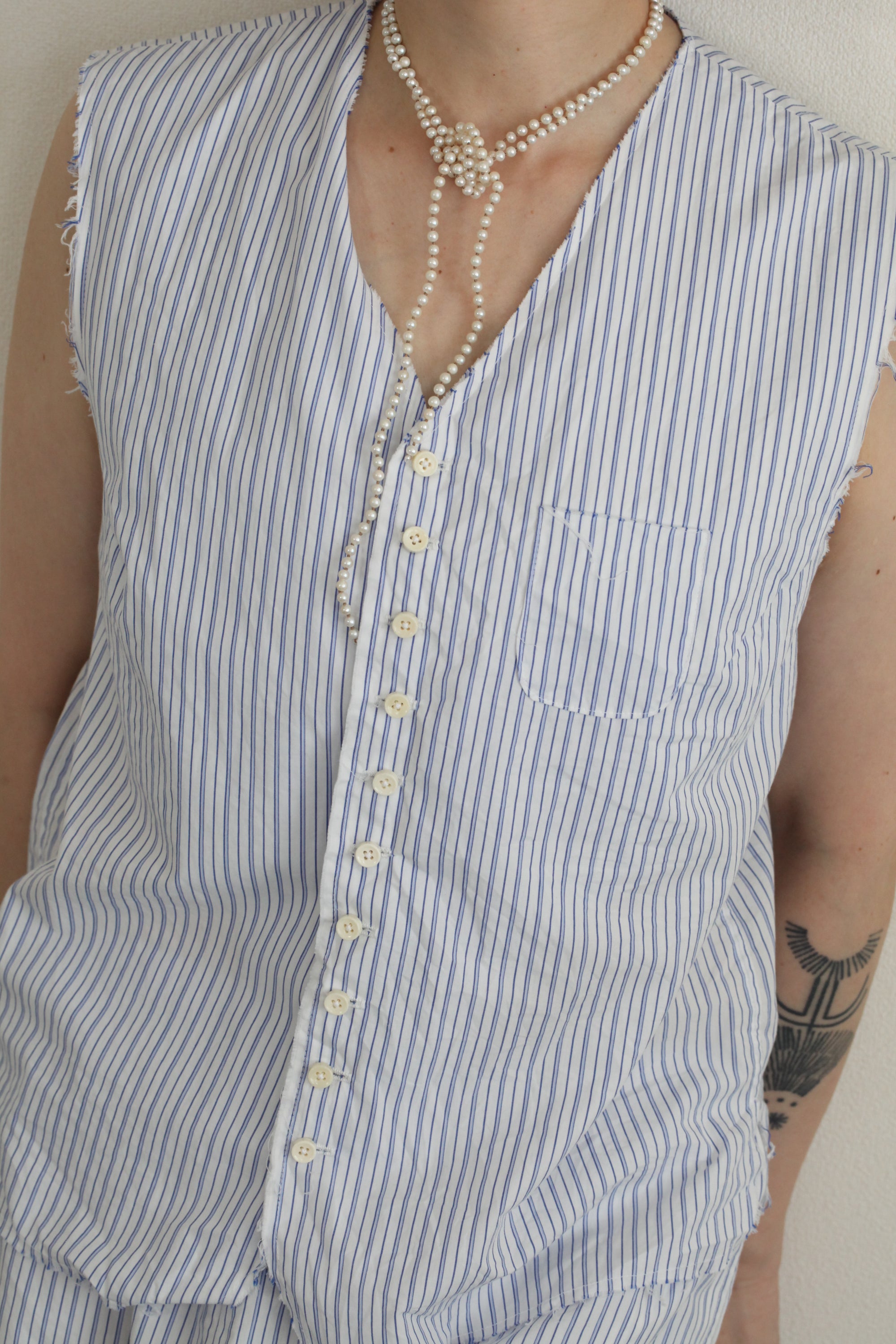 mayumi murasawa shirt_ブルーストライプ_ベスト