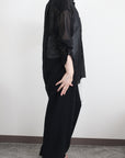 mayumi murasawa shirt_黒オーガンジー_スタンドシャツ
