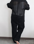 mayumi murasawa shirt_黒オーガンジー_スタンドシャツ