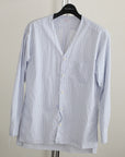 mayumi murasawa shirt_ブルーストライプ_Vシャツ