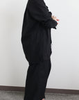 mayumi murasawa shirt_黒コットン_Vシャツ