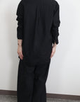 mayumi murasawa shirt_黒コットン_Vシャツ