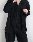 mayumi murasawa shirt_黒コットン_Vシャツ