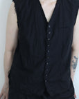mayumi murasawa shirt_黒コットン_ベスト