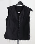 mayumi murasawa shirt_黒コットン_ベスト