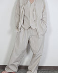 mayumi murasawa shirt_ベージュストライプ_Vシャツ